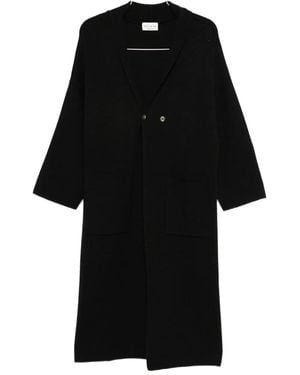 Ma'ry'ya Front-pocket Buttoned Cardi-coat - ブラック