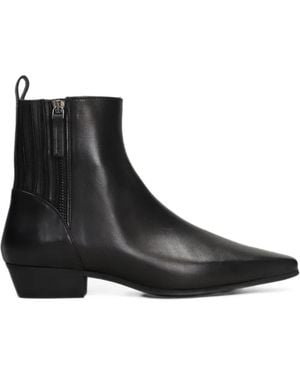 Evaluna Pointed-Toe Ankle Boots - Black