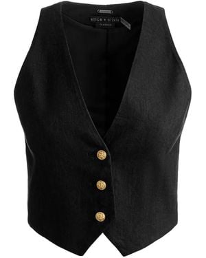 Alice + Olivia Donna Button-Fastening Waistcoat - Black