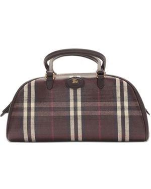 Burberry Borsa A Quadri Highlands - Marrone