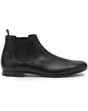 Prada Leather Chelsea Boots - Black
