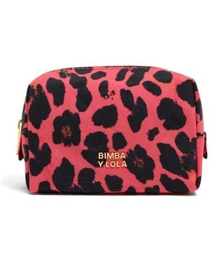 Bimba Y Lola Kosmetiktasche Mit Leoparden-Print - Rot