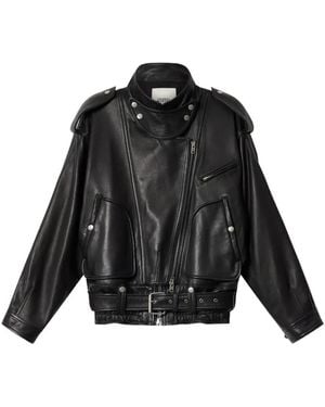 Isabel Marant Farza Jacke Aus Lammleder - Schwarz