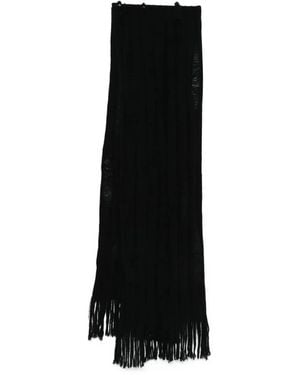 Isabel Benenato Wool Blend Scarf - Black