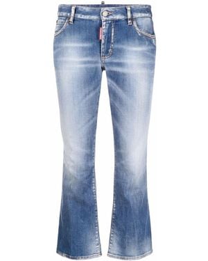 DSquared² Cropped Bootcut Jeans - Blue