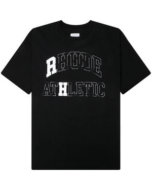 Rhude Logo-Print T-Shirt - Black