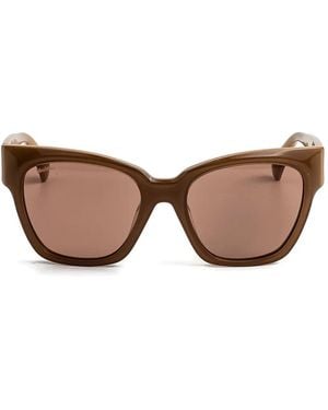 Max Mara Eyewear Geometric-Frame Sunglasses - Brown