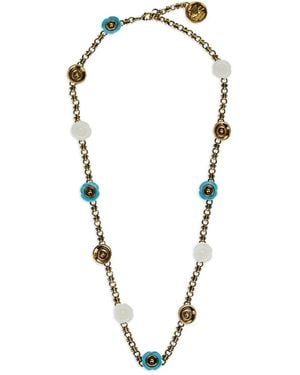 Etro Collana Con Ciondoli A Fiori - Metallizzato