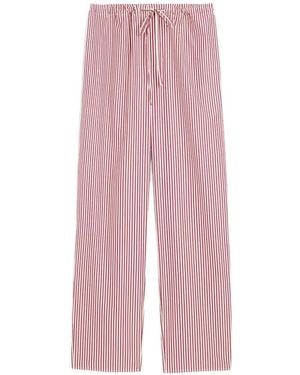 Ami Paris Pantaloni A Righe - Rosa