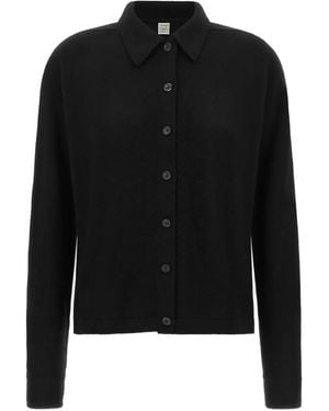 TOTEME Raglan-Sleeve Cashmere Cardigan - Black