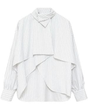 Margaux Lonnberg Bird Striped Blouse - White