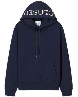 Closed Logo-Print Hoodie - Blue