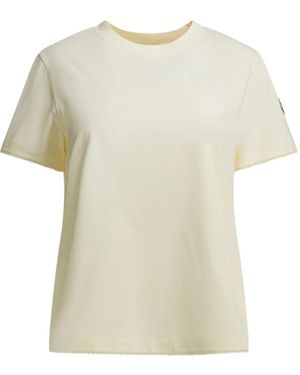 Moncler Logo-Patch Scalloped-Trim T-Shirt - White