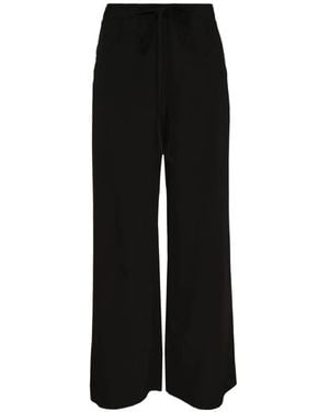 Y's Yohji Yamamoto Drawstring Wide-Leg Trousers - Black