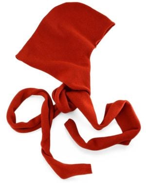 Casey Casey Hooded Scarf - Red