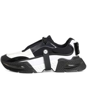 Dolce & Gabbana Airmaster Logo-Plaque Sneakers - Black