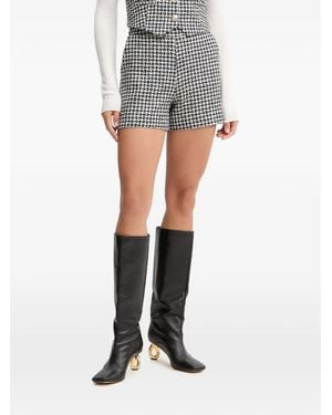 Morgan Bermudas Con Motivo En Pied De Poule - Gris