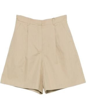 Weekend by Maxmara Cuba Pleated Bermuda Shorts - Natural
