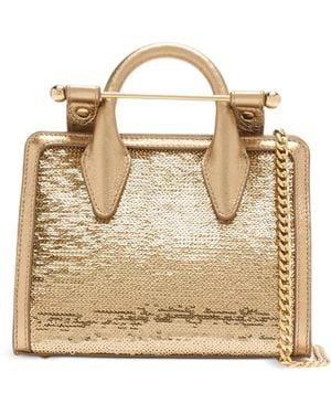Strathberry Nano Tote Sequin-Embellished Tote Bag - Metallic
