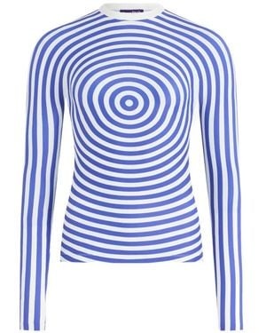 Jean Paul Gaultier The Target Crewneck Top - Blue