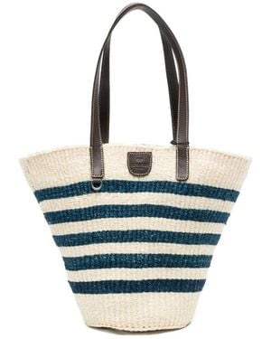 Weekend by Maxmara Wkagennaio Striped Handle Tote Bag - Blue