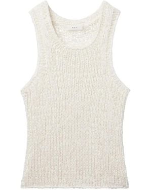 A.L.C. Nelly Open-Knit Top - White