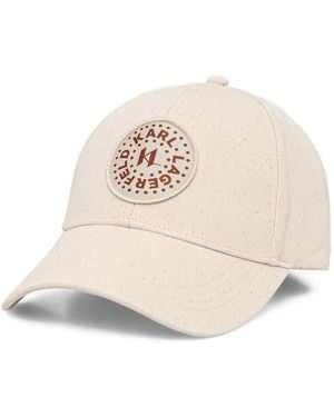 KARL LAGERFELD Logo-Patch Baseball Cap - Natural