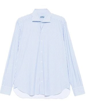 Barba Napoli Striped Shirt - Blue