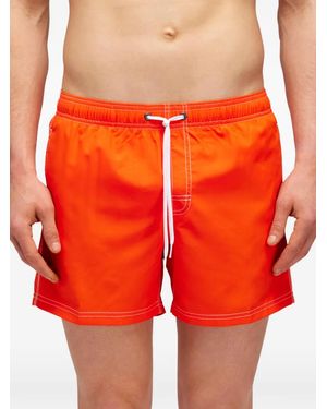 Sundek Bañador Con Parche Del Logo Y Rayas - Naranja