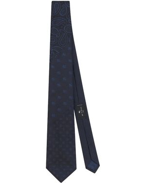 Etro Cravatta Con Stampa Paisley - Blu