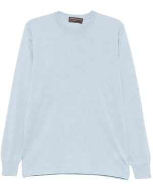 FILIPPO DE LAURENTIIS Crew-Neck Long-Sleeve T-Shirt - Blue
