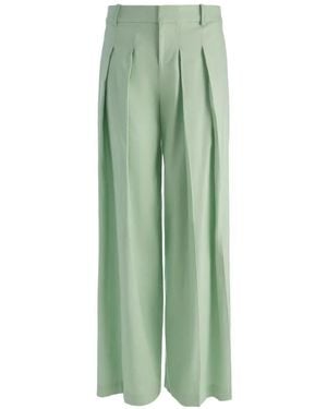 Alice + Olivia Blaire Pleated Trousers - Green
