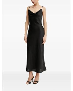 Guess Slip dress con cuello desbocado - Negro