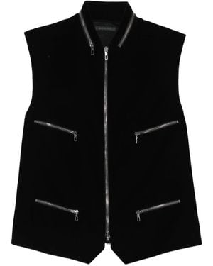 Giorgio Armani Zip-Details Gilet - Black