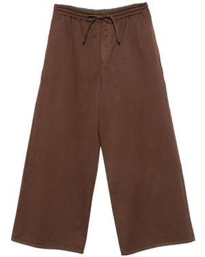 Loewe Paula's Ibiza Cotton Drawstring Trousers - Brown