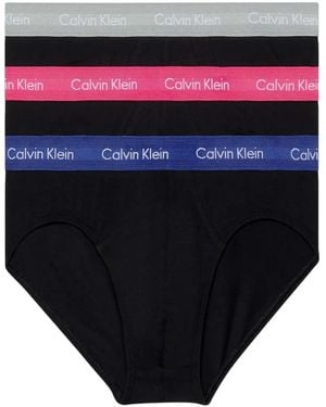 Calvin Klein Logo-Waistband Briefs (Pack Of Three) - Black