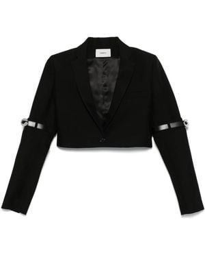 Coperni Hybrid Cropped Blazer - Black
