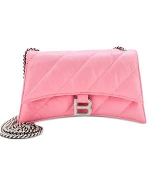 Balenciaga Crush キルティング ショルダーバッグ Xs - ピンク