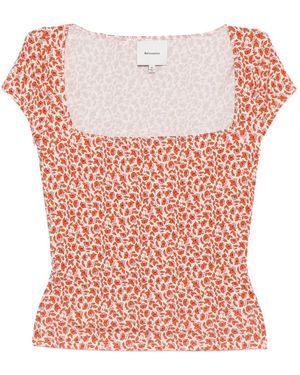 Reformation Top Bardot - Rosa