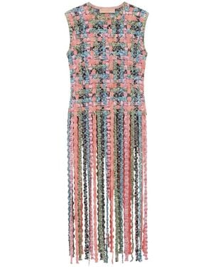 Ulla Johnson Alexis Fringe-Trimmed Knit Maxi Dress - White