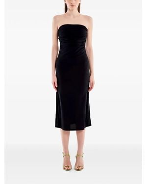 ViCOLO Ruched Strapless Dress - Black