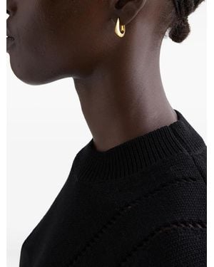 Jil Sander Horseshoe Hoop Earrings - Black
