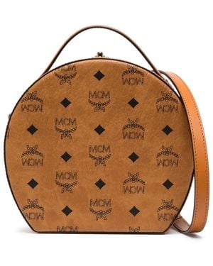 MCM Visetos Hat Box バッグ ミニ - ブラウン