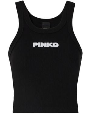 Pinko Bloody Mary Logo Tank Top - Black