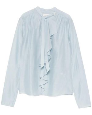 Jacob Cohen Pussy-Bow Ruffled Blouse - Blue