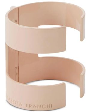 Elisabetta Franchi Rigid Bracelet With Logo - White