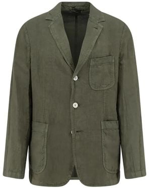 Aspesi Unlined Linen Blazer - Green