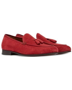 Ferragamo Tassel-Detail Suede Loafers - Rosso