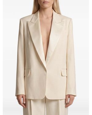 FEDERICA TOSI Single-Breasted Peak-Lapel Blazer - Natural