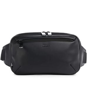 BOSS Jace Logo-Lettering Belt Bag - Black